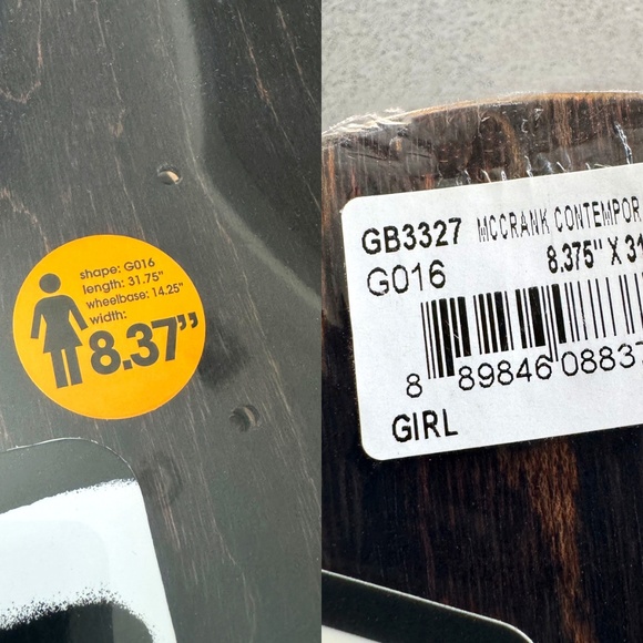 Girl Skateboards Rick McCrank Contemporary OG Series 8.37" Sealed Deck Rare NWT! - Picture 7 of 12